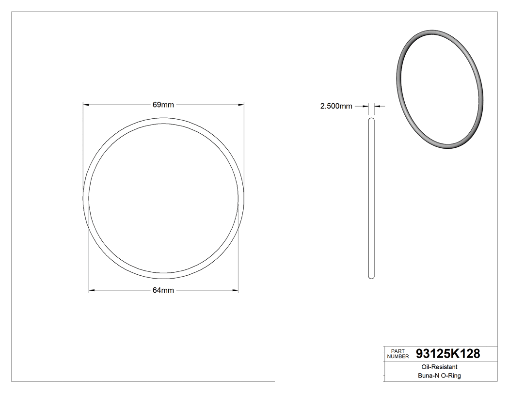 Technical drawing - 93125K128